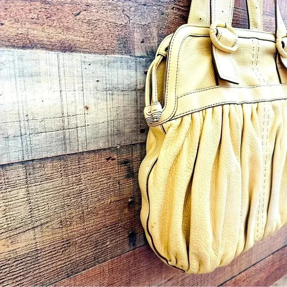 Cole Haan Leather Village Ruched Satchel - Picture 4 of 8